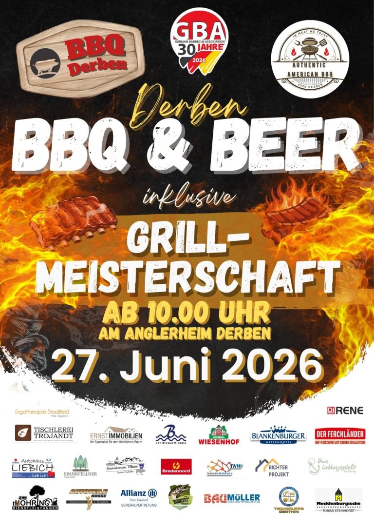 Plakat BBQ&BEER Derben 2026 Plakat BBQ&BEER Derben 2026